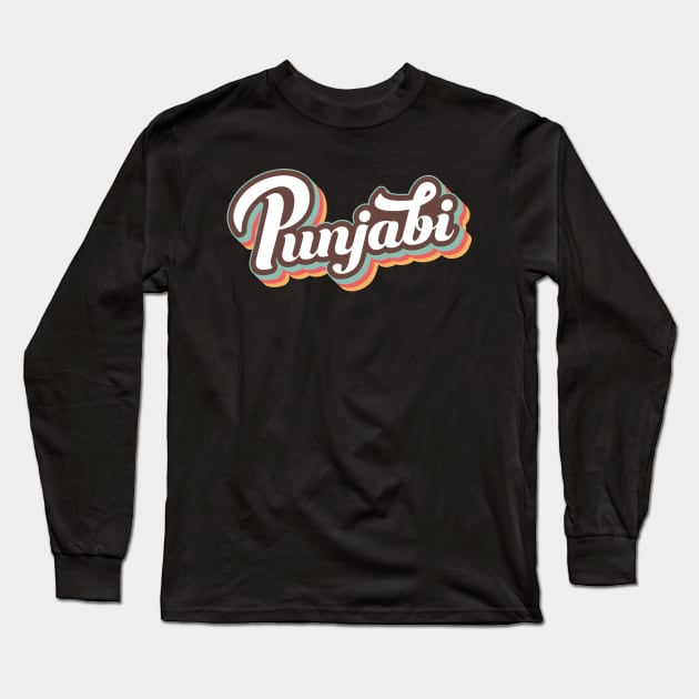 Punjabi Vintage style Design Long Sleeve T-Shirt by PUNJABISTYL